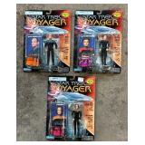 Three New in Package Star Trek Voyager Figurines including Kathryn Janeway