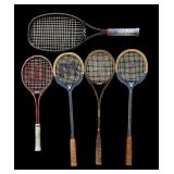Five Sports Racquets By Graphite, Wilson Rally Jr. and YONEX R-7