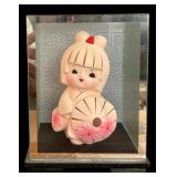 Two Japanese Traditional Hanakko Flower Sakura Dolls