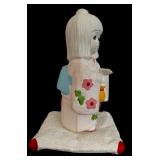 Two Japanese Traditional Hanakko Flower Sakura Dolls