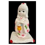 Two Japanese Traditional Hanakko Flower Sakura Dolls