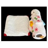 Two Japanese Traditional Hanakko Flower Sakura Dolls