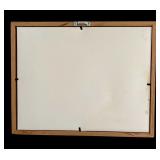 Two Framed Accordion Style Pastel Tulip Paintings