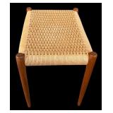 Danish Modern / Mid Century Teak Ottoman / Foot Stool