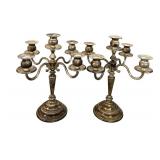 Pair of Vintage Godinger Beautiful Silver Plated Candelabras