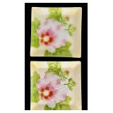 Assorted Japanese Ando Floral Enamel Trays