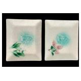 Assorted Japanese Ando Floral Enamel Trays