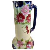 Vintage Pieces including a Hand Painted Japanese Moriage Porcelain Pitcher with Handle