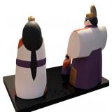 Four Japan Standing Hino Tachihina Kaga Figurines