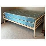 Vintage White Metal Bed Frame