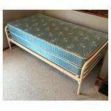 Vintage White Metal Bed Frame