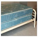 Vintage White Metal Bed Frame