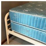 Vintage White Metal Bed Frame