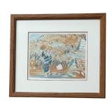 "Woman in Profile" Woodblock Print by Inagaki Toshijiro