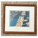 "Fishing" Woodblock Print by Inagaki Toshijiro