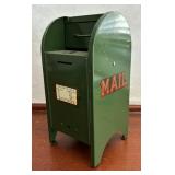 Vintage Metal Mailbox Bank