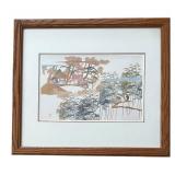 Woodblock Vintage Print by Inagaki Toshijiro