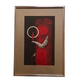 Kaoru Kawano – Girl and Candle & Kaoru Kawano – Girl and Bird Framed Art Prints
