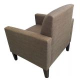 Gray Tone Upholstered Chair with Ottoman