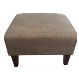 Gray Tone Upholstered Chair with Ottoman