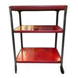 Vintage Red Metal Cart