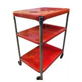 Vintage Red Metal Cart