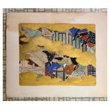 Unframed Japanese Silk Painting Original