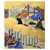 Unframed Japanese Silk Painting Original