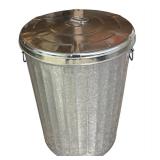 Galvanized Metal Trash Can