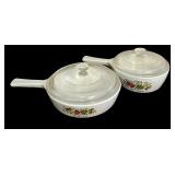 Pair of Vintage Corning Ware Spice of Life Skillets