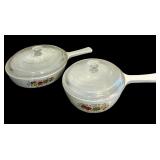 Pair of Vintage Corning Ware Spice of Life Skillets