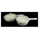 Pair of Vintage Corning Ware Spice of Life Skillets