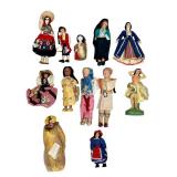 Collection of Vintage Ethnic Dolls