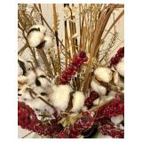 Pretty Large Lightweight Vase with Faux Floral Arrangement