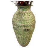 Pretty Large Lightweight Vase with Faux Floral Arrangement
