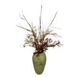 Pretty Large Lightweight Vase with Faux Floral Arrangement