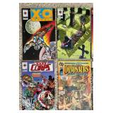 Vintage Comics including Dinosaurs For Hire #1 Malibu Comics 1993 Tom Mason Mitch Byrd, The Awesome Slapstick #4 Marvel Comic and More!