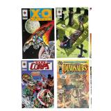 Vintage Comics including Dinosaurs For Hire #1 Malibu Comics 1993 Tom Mason Mitch Byrd, The Awesome Slapstick #4 Marvel Comic and More!