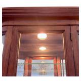 Gorgeous Curved Glass Lighted Curio Cabinet