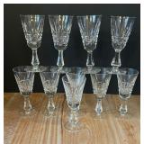 Ten Elegant Waterford Kylemore Claret Crystal Glasses