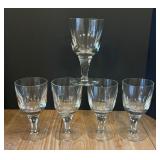 Five Vintage Fostoria Goblets