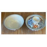 Two Asian Style Rice Bowls with One Lid
