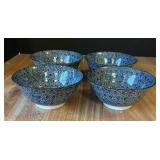 Asian Blue and White Rice Bowls and Plates