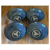 Asian Blue and White Rice Bowls and Plates