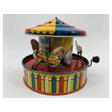 Vintage Ohio Art Tin Lithograph Carousel Toy
