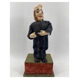 Vintage Animated Music Box with Artisan Puppet