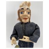Vintage Animated Music Box with Artisan Puppet