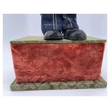 Vintage Animated Music Box with Artisan Puppet