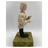 Vintage Animated Music Box Figure on Decorative Base