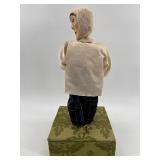 Vintage Animated Music Box Figure on Decorative Base